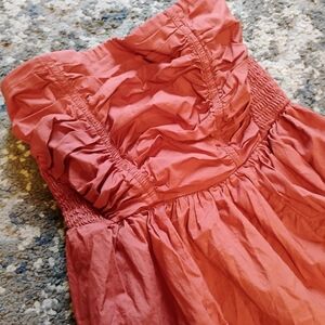 American Eagle Coral Strapless Dress